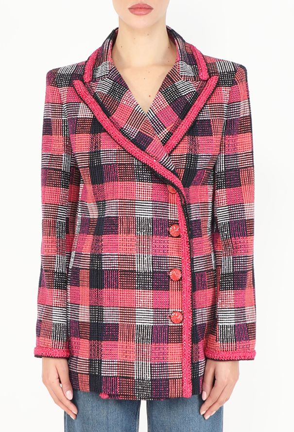 Chanel S/S 2020 Checkered Tweed Blazer - 1