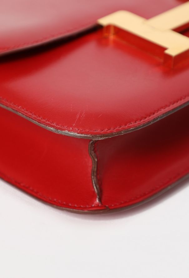 Hermès Vintage Rouge Vif Box Constance 23 - 11