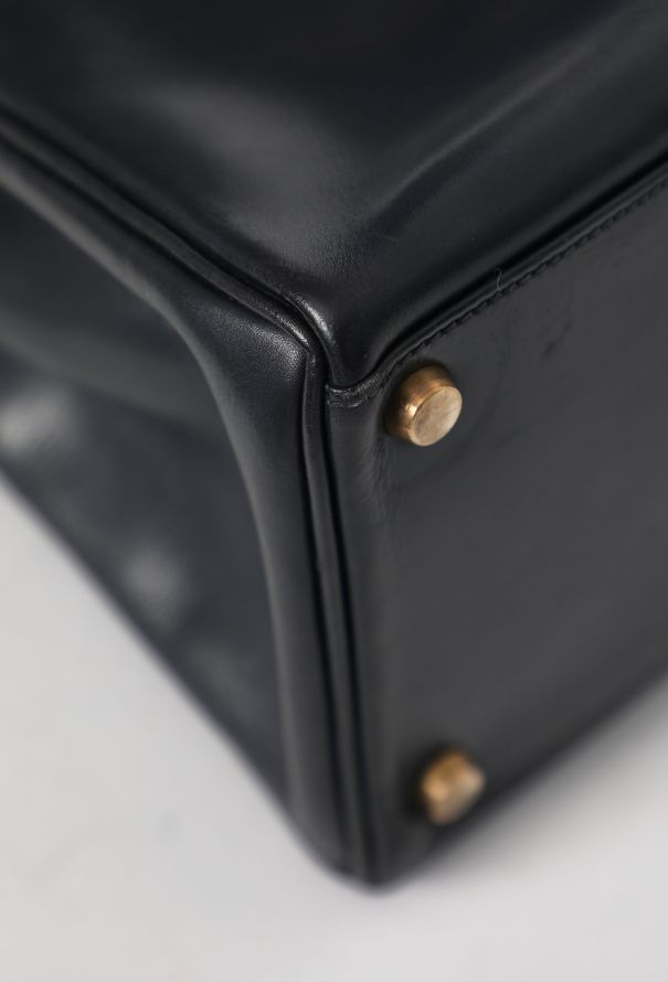 Hermès Vintage Navy Box Kelly Retourné 28, 1963 - 12