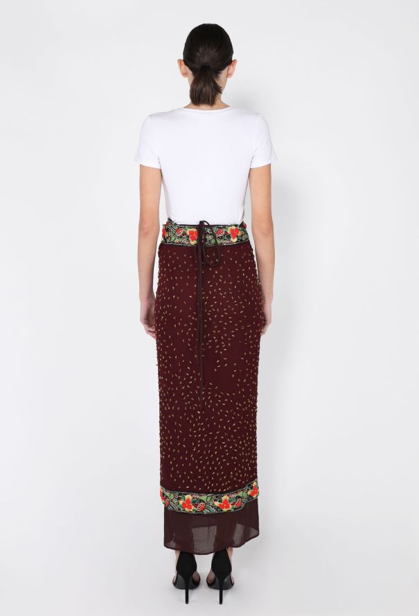 Dolce & Gabbana Vintage Beaded Wrap Skirt, 1990s - 4