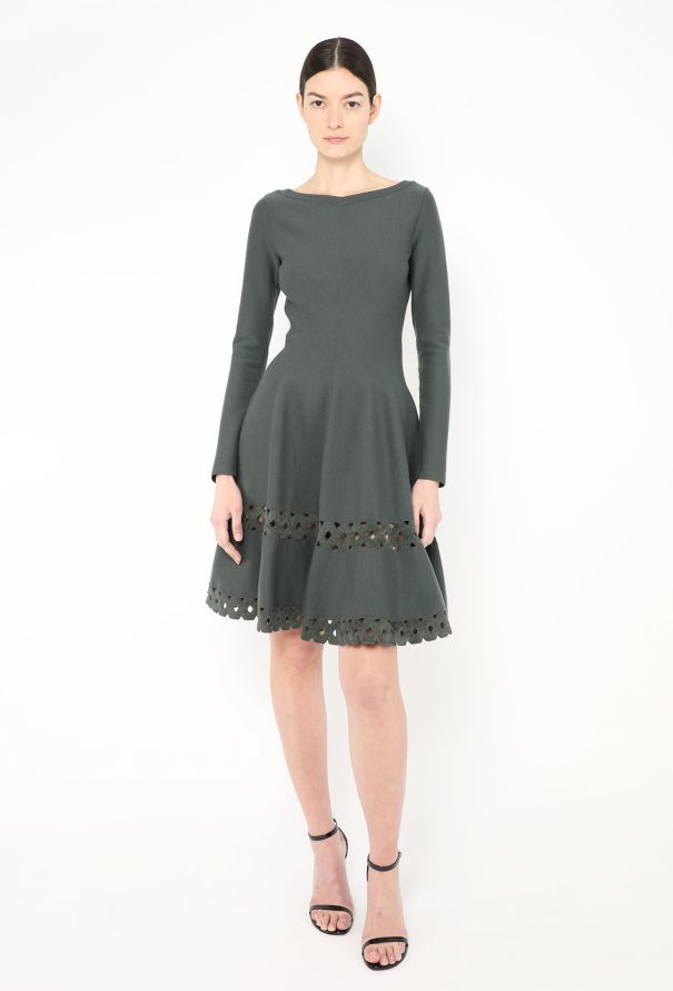 Alaïa Laser-Cut Skater Dress - 3