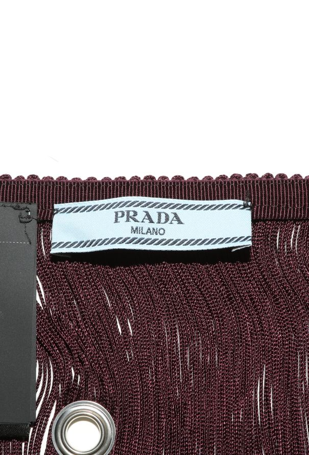 Prada S/S 2024 Fringe Eyelet Skirt - 7