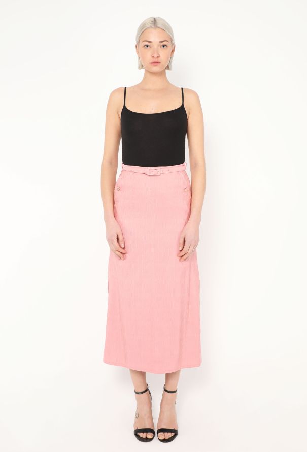 Gucci 2022 Belted Silk Skirt - 1