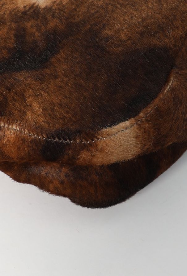 Fendi RARE Double Flap Pony Hair Baguette Bag - 10