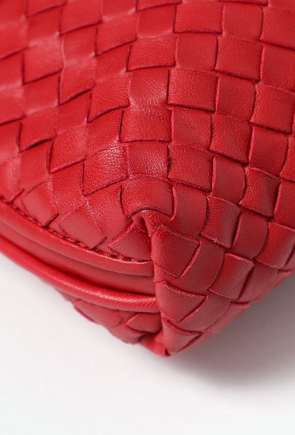 Bottega Veneta Red Intrecciato Nodini Crossbody Bag - 8 Bottega Veneta Red Intrecciato Nodini Crossbody Bag - 8