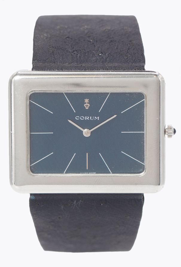 Corum Ultra Rare 1970s Jumbo TV Linen Dial Watch - 2 Corum Ultra Rare 1970s Jumbo TV Linen Dial Watch - 2