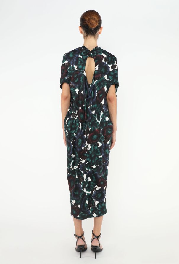 Balenciaga Abstract Silk Cowl Dress - 2