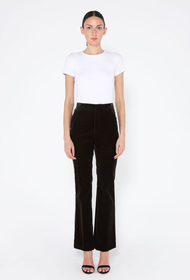 Loro Piana Gaby Velvet Flared Trousers, F/W 2024 - 2