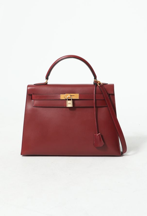 Hermes Kelly Sellier Box Calf Leather Toile H