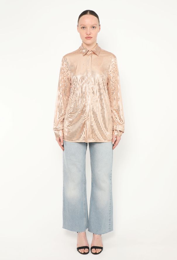 Bottega Veneta F/W 2019 Iridescent Embellished Shirt - 3 Bottega Veneta F/W 2019 Iridescent Embellished Shirt - 3