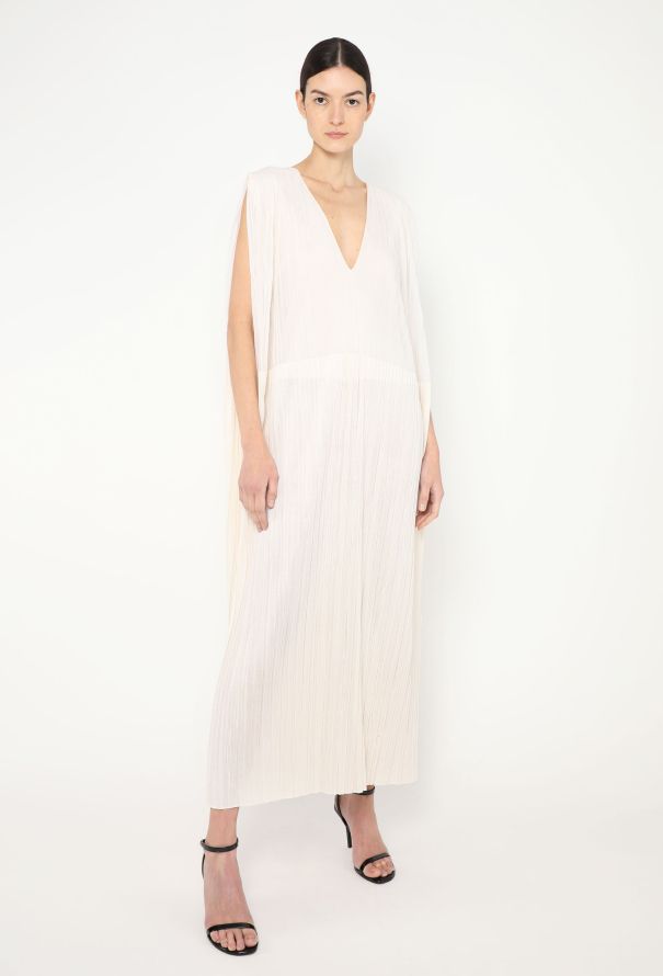 Jil Sander S/S 2024 Pleated Silk Kaftan - 1