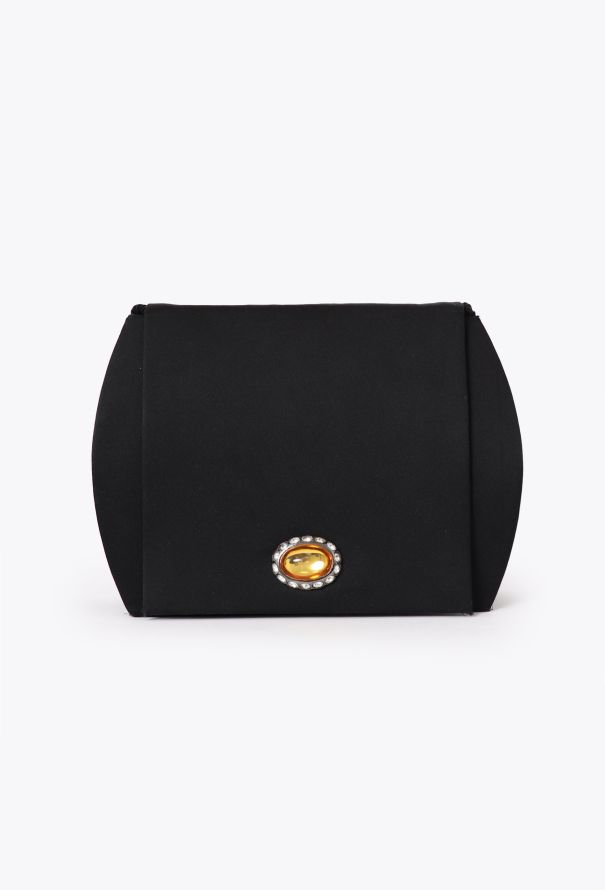 Saint Laurent '80 Couture Black Silk Clutch - 2 Saint Laurent '80 Couture Black Silk Clutch - 2