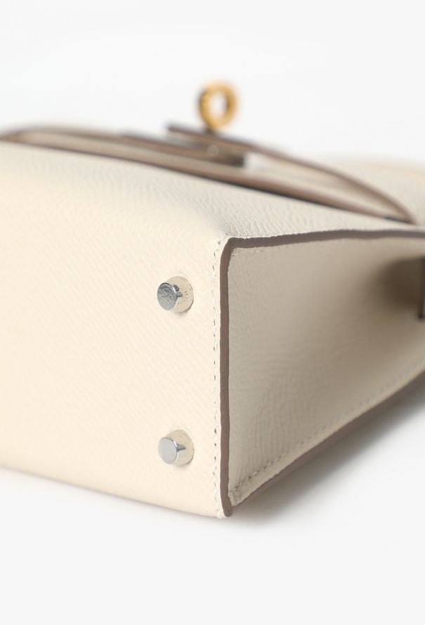 Hermès Craie Epsom Mini Kelly II Sellier Electrum - 10 Hermès Craie Epsom Mini Kelly II Sellier Electrum - 10