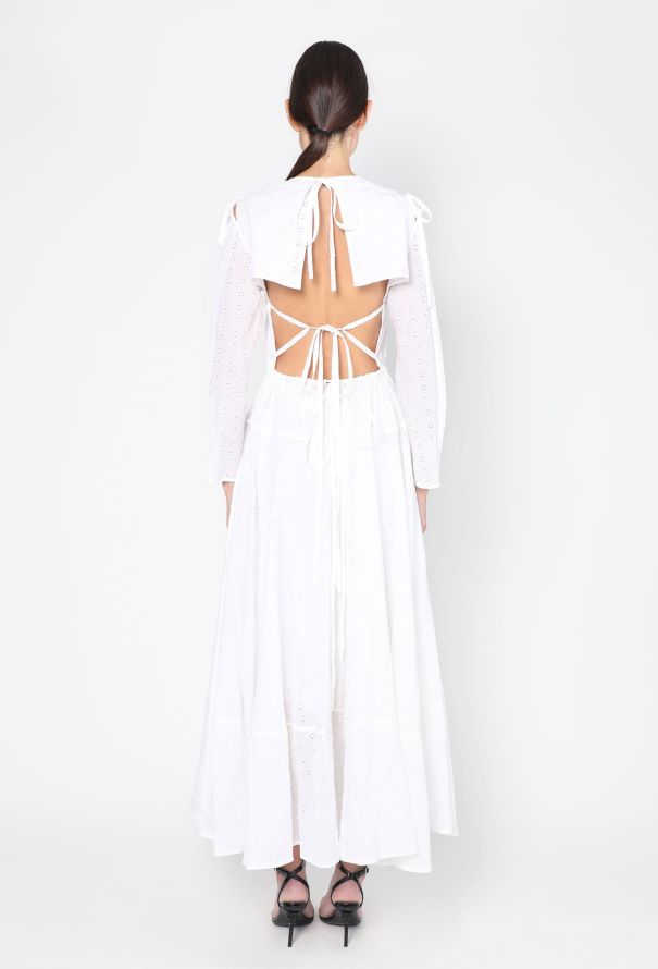 Calvin Klein Open-Back Cotton Eyelet Dress - 5