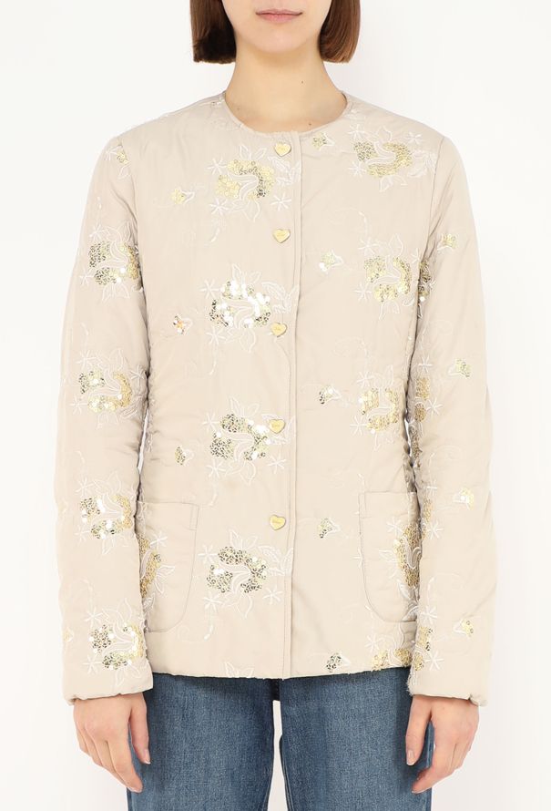 Dior 2002 Sequin Embroidered Duvet Jacket - 1 Dior 2002 Sequin Embroidered Duvet Jacket - 1