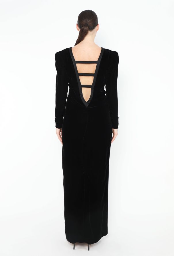 Courrèges '70s Open-Back Velvet Gown - 2