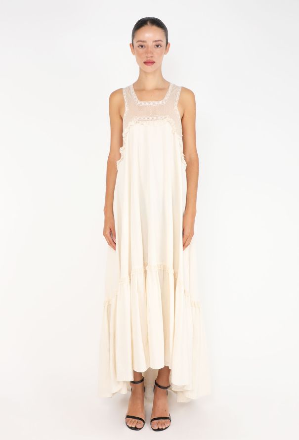 Veronique Branquinho Cotton Lace Dress, 1990s - 1