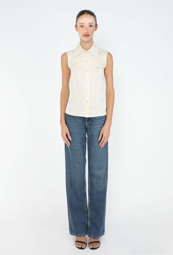 Chanel '90s Silk 'CC' Blouse - 3