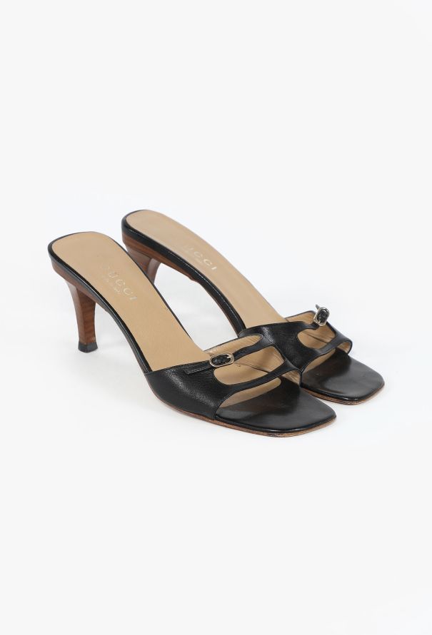 Gucci Early 2000s Tom Ford Leather Strap Heels - 3