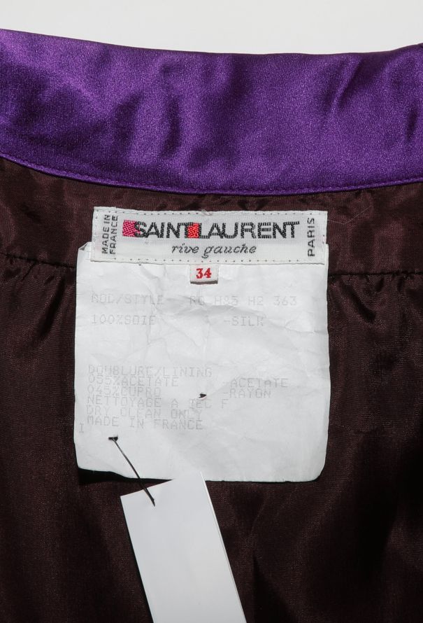 Saint Laurent F/W 1985 Paisley Silk Belted Robe - 6 Saint Laurent F/W 1985 Paisley Silk Belted Robe - 6