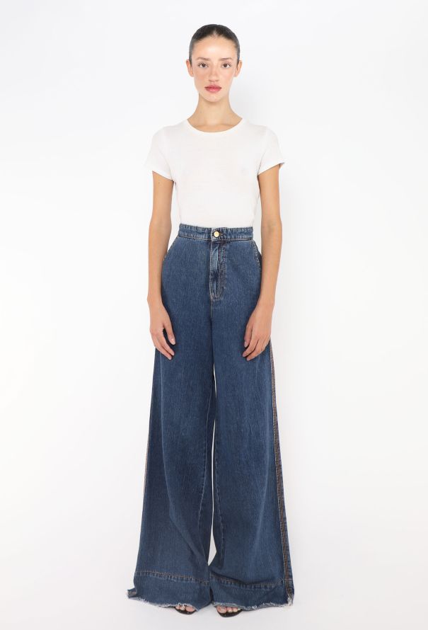 Loewe 2019 Frayed Wide-Leg Jeans - 3 Loewe 2019 Frayed Wide-Leg Jeans - 3