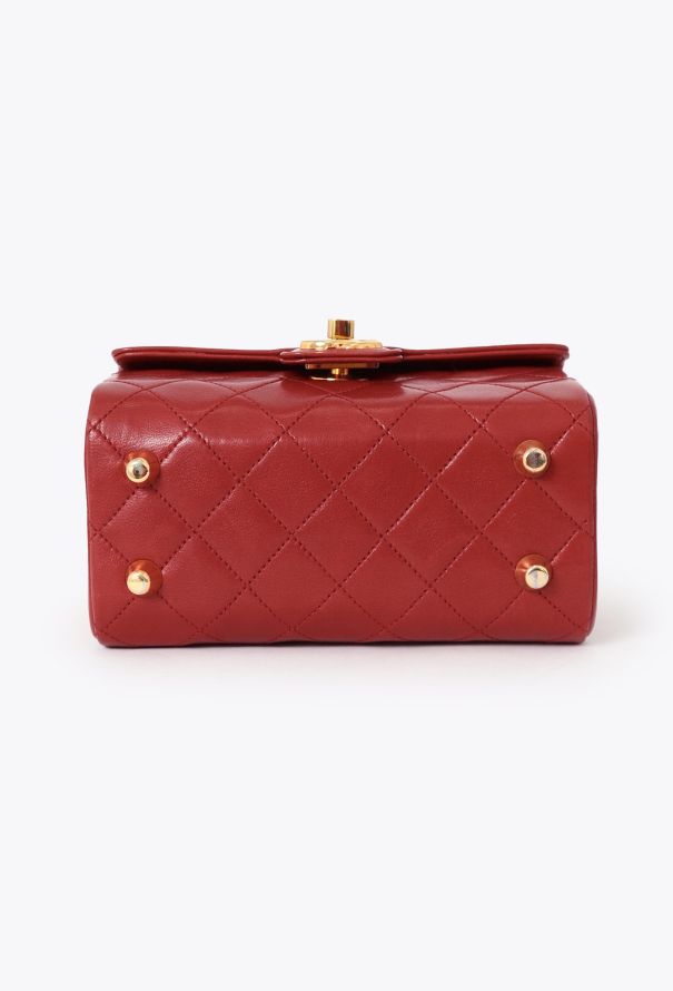 Chanel '80s Red Mini Top Handle Bag - 6