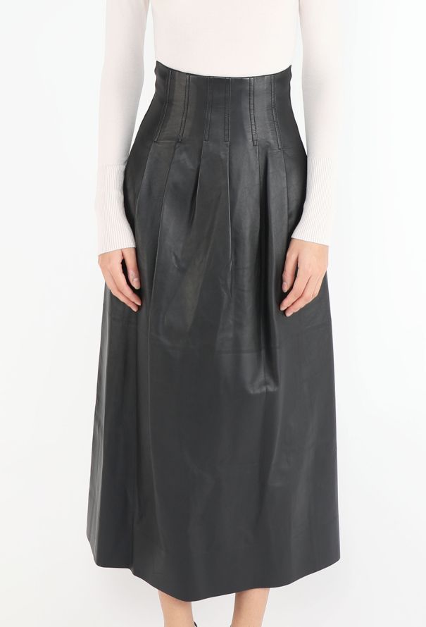 Chloé Pre-Fall 2022 Lambskin Pleated Skirt - 4