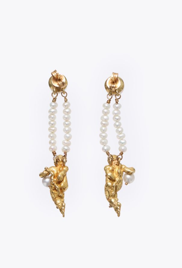 Modern Fine Jewelry Germano Gioielleria 18k Yellow Gold & Pearl Earrings - 7 Modern Fine Jewelry Germano Gioielleria 18k Yellow Gold & Pearl Earrings - 7