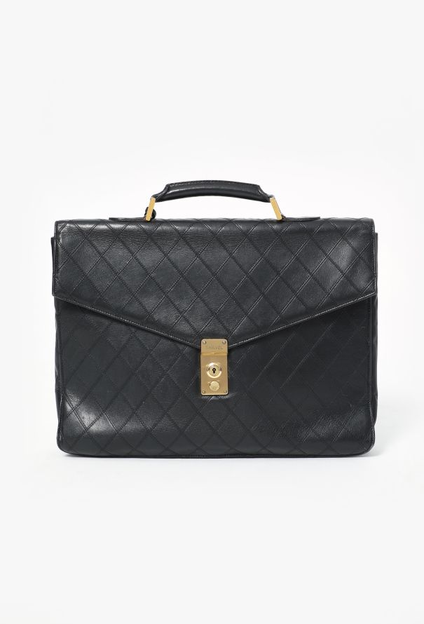 Chanel Vintage Large Quilted Briefcase - 1