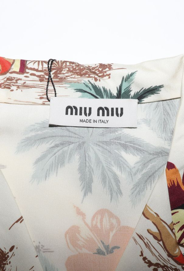 Miu Miu 2024 Tropical Silk Shirt - 5