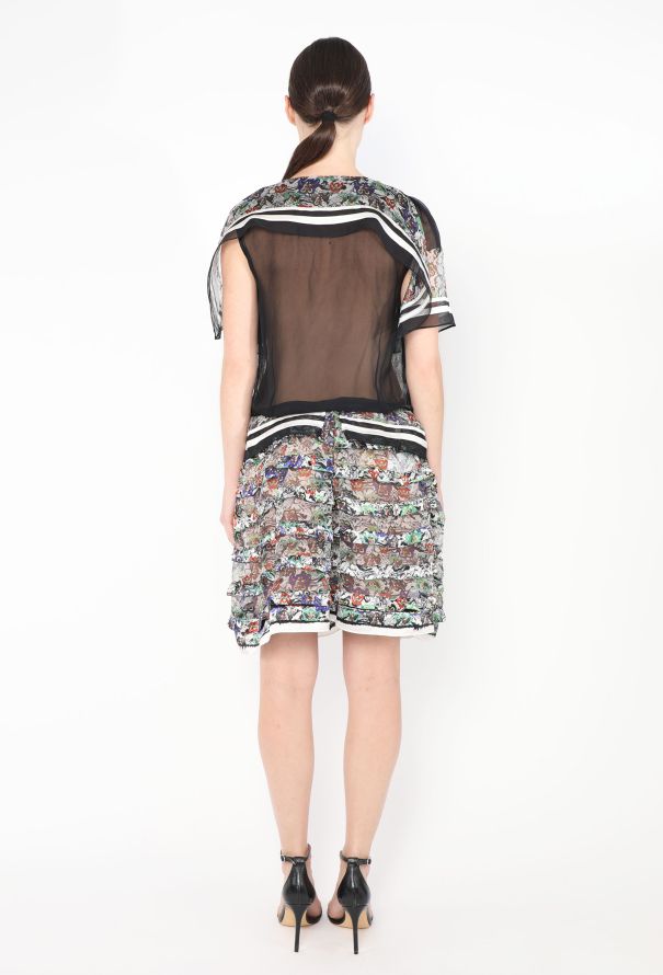 Balenciaga F/W 2007 Ruffled Chiffon Dress - 5 Balenciaga F/W 2007 Ruffled Chiffon Dress - 5