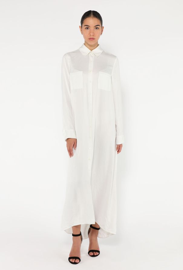 The Row Classic Crêpe Button Down Dress - 3