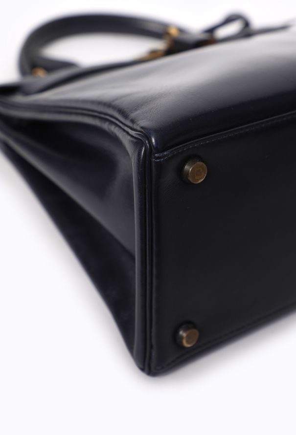 Hermès Vintage Navy Box Kelly Retourné 28, 1969 - 10