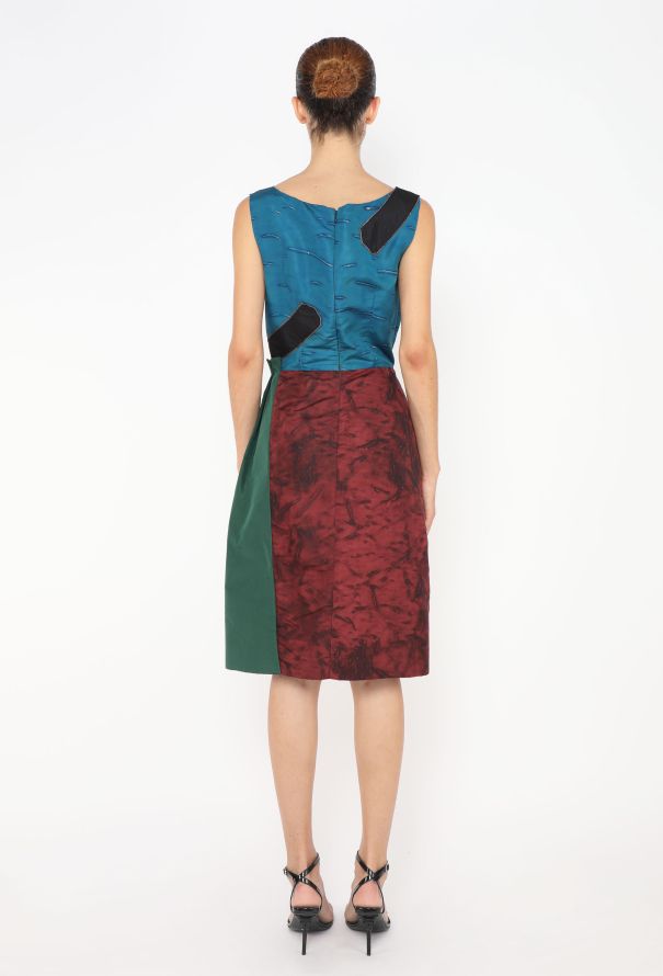 Prada S/S 2005 Swan Appliqué Silk Dress - 4