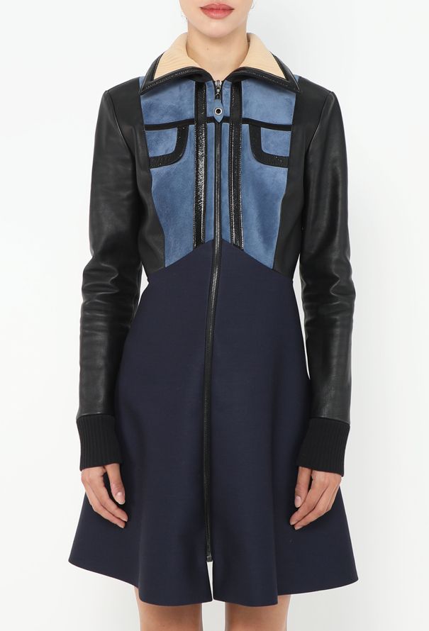 Louis Vuitton F/W 2014 Leather Trim Mod Dress - 3 Louis Vuitton F/W 2014 Leather Trim Mod Dress - 3