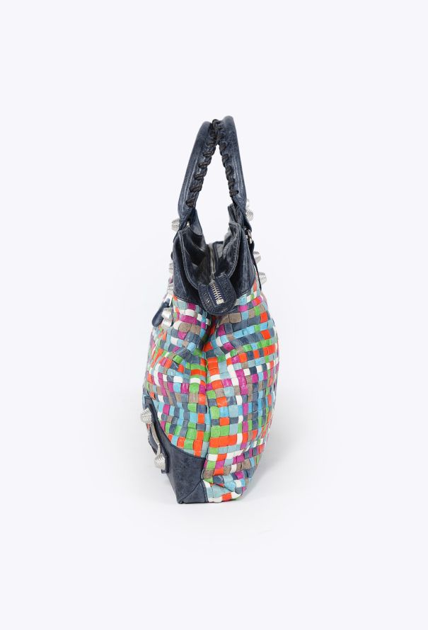 Balenciaga 2009 Multicolor Lattice Giant 21 Work Bag - 4