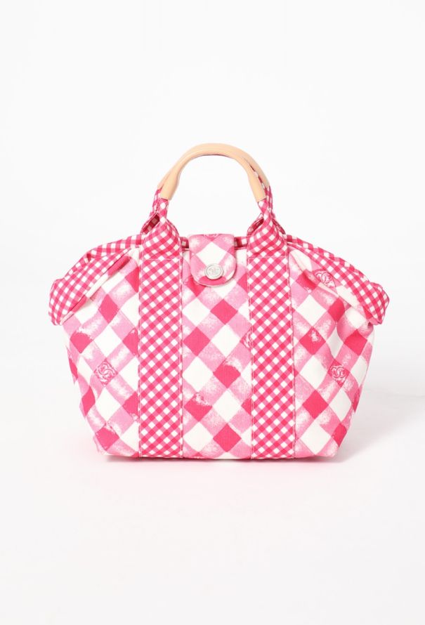 Chanel Resort 2011 Gingham Mini Tote Bag - 1