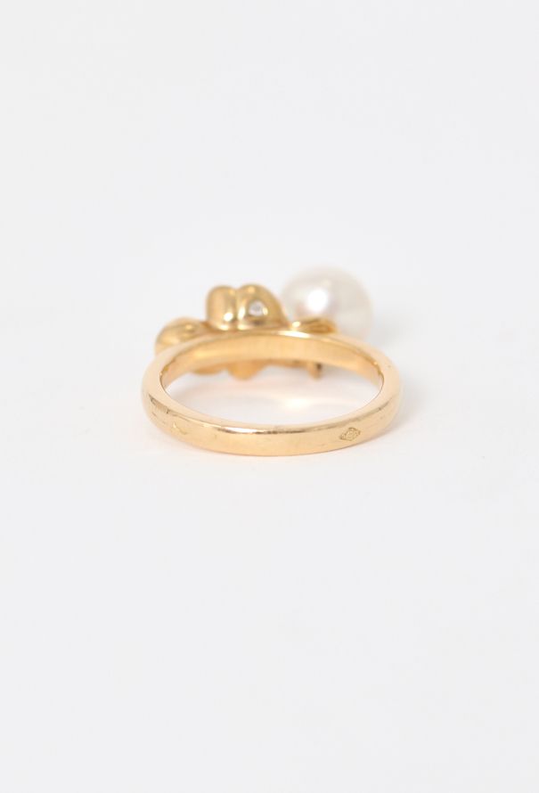 Dior 18k Yellow Gold, Pearl & Diamond Ring - 5 Dior 18k Yellow Gold, Pearl & Diamond Ring - 5