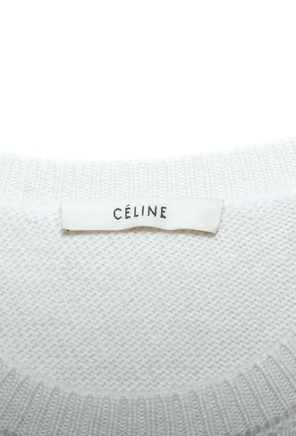 Céline Cashmere Open-Back Triomphe Sweater - 6