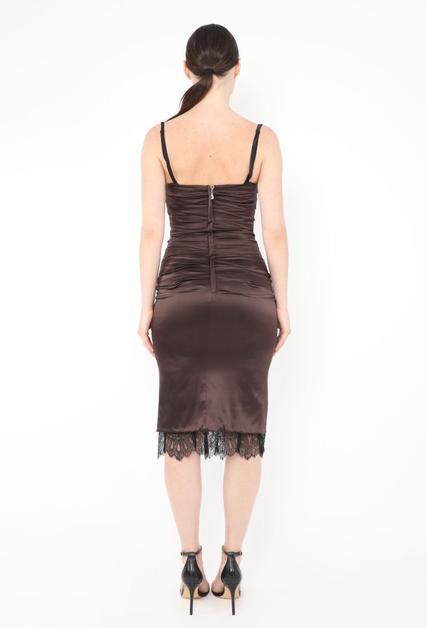 Dolce & Gabbana 2003 Silk Lace Bustier Dress - 5