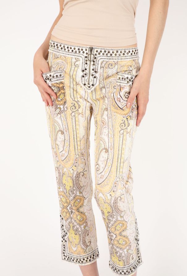 Isabel Marant Jalyne Studded Paisley Pants, S/S 2013 - 6