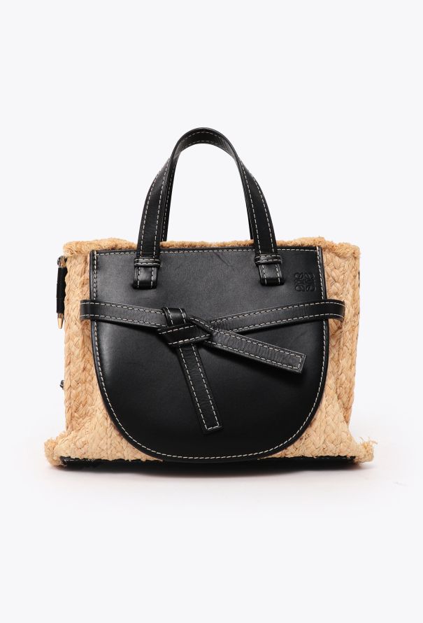 Loewe Small Raffia Gate Top Handle Bag - 1