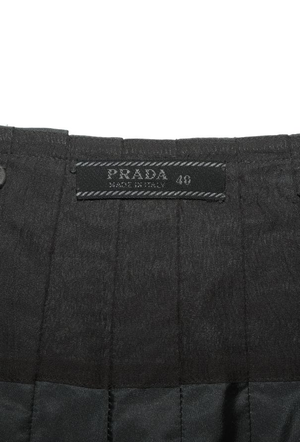 Prada S/S 2001 Pleated Taffeta Skirt - 5