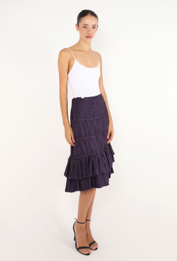 Saint Laurent Pleated Peasant Skirt, F/W 2001 - 4
