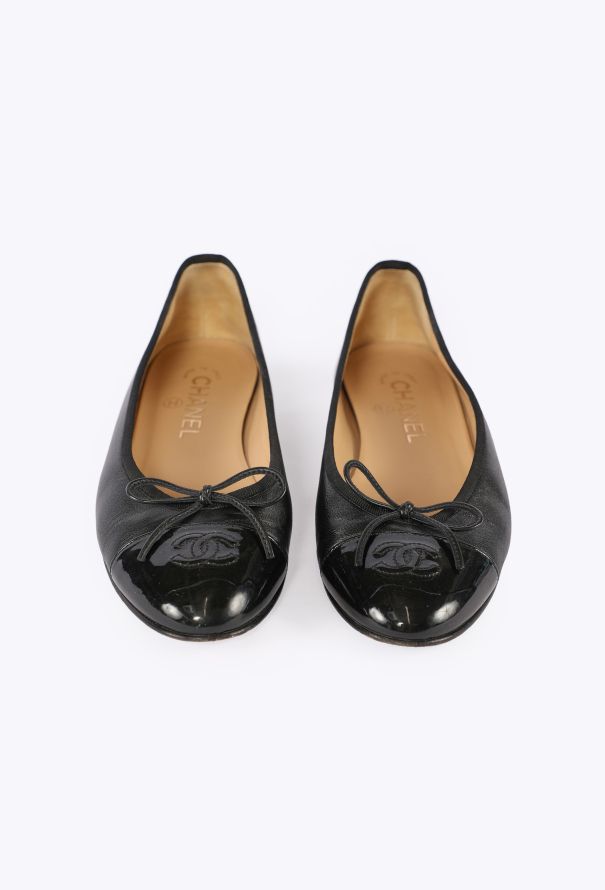 Chanel Classic Leather 'CC' Ballerinas - 3