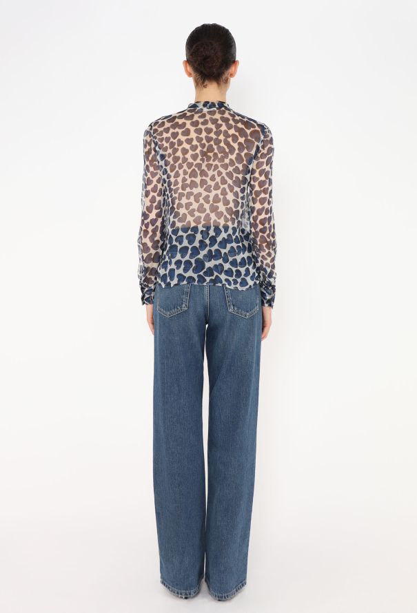 Prada S/S 2000 Printed Lavallière Blouse - 5