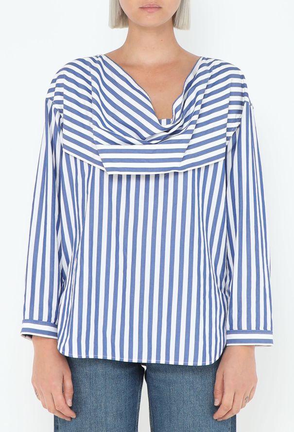 Céline Resort 2016 Striped Cowl-Neck Top - 3