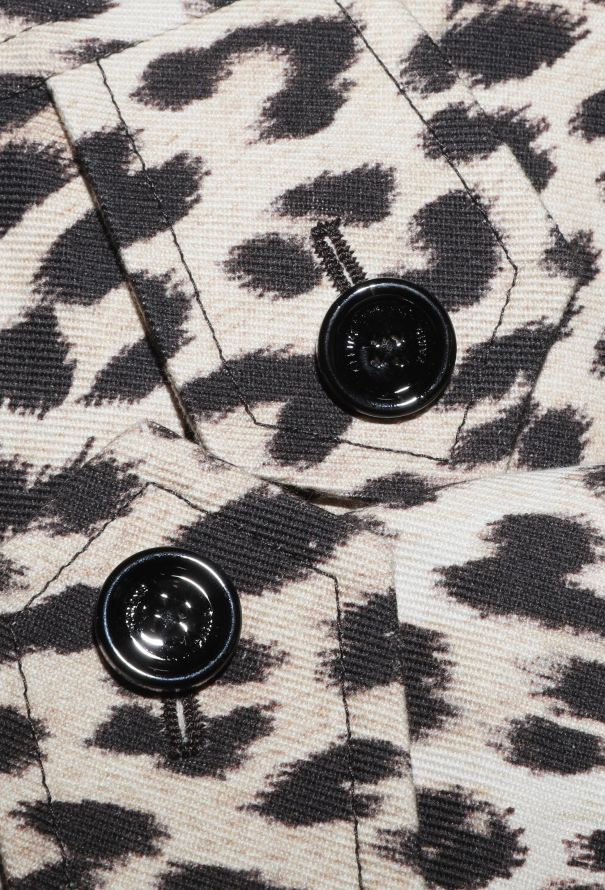 Céline S/S 2019 Leopard Print Denim Trench - 8