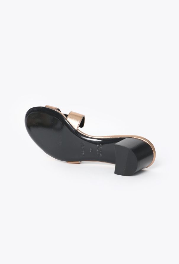 Hermès Metallic Leather Oasis Mules - 5