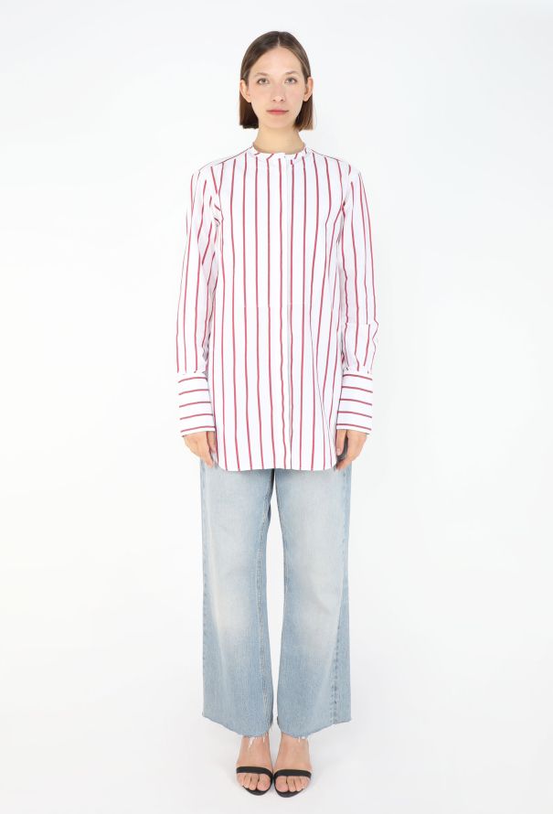 Céline Striped Cotton Bib Tunic - 3